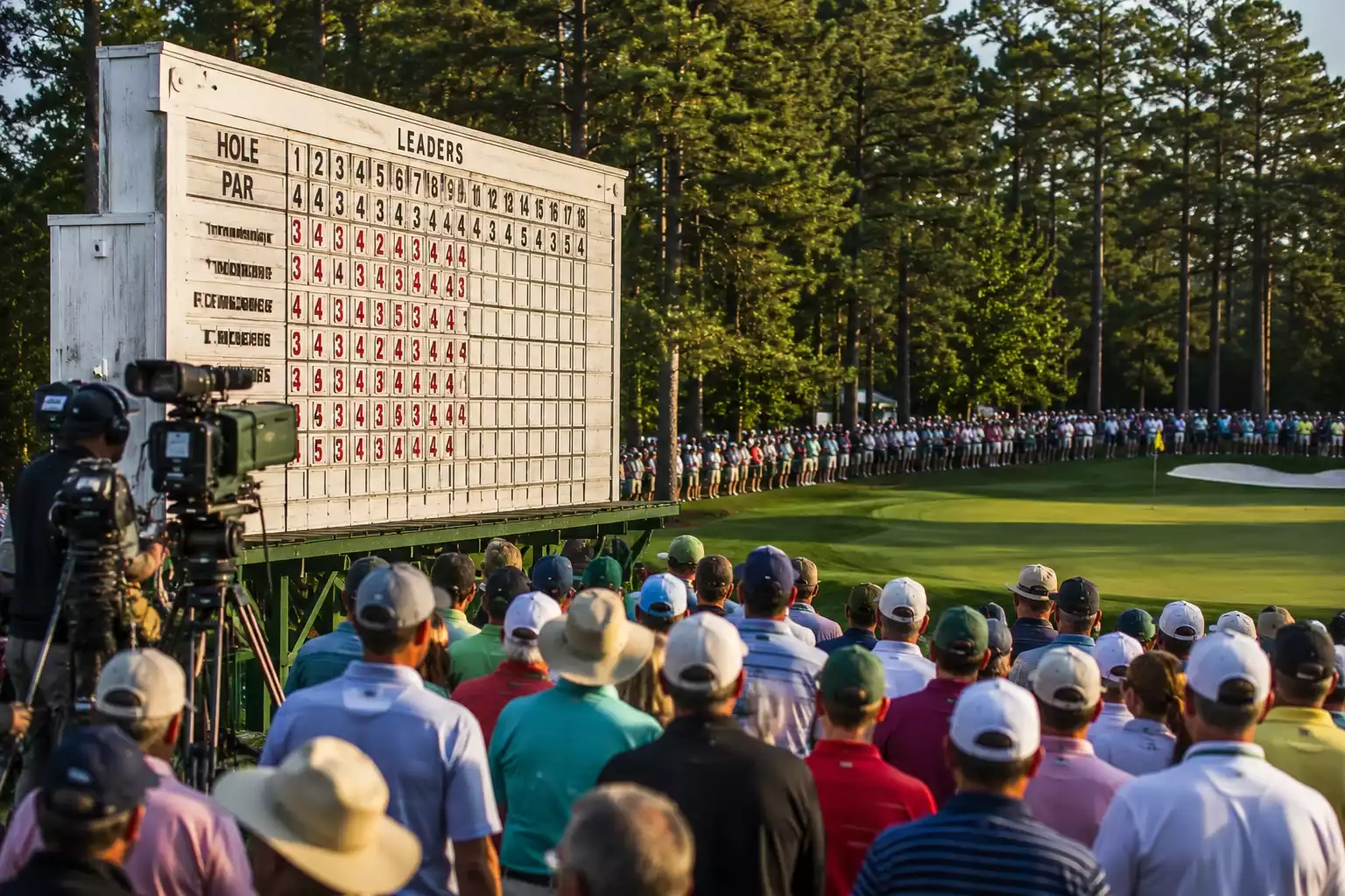 Live-Leaderboard und TV-Übertragung eines Golf-Turniers